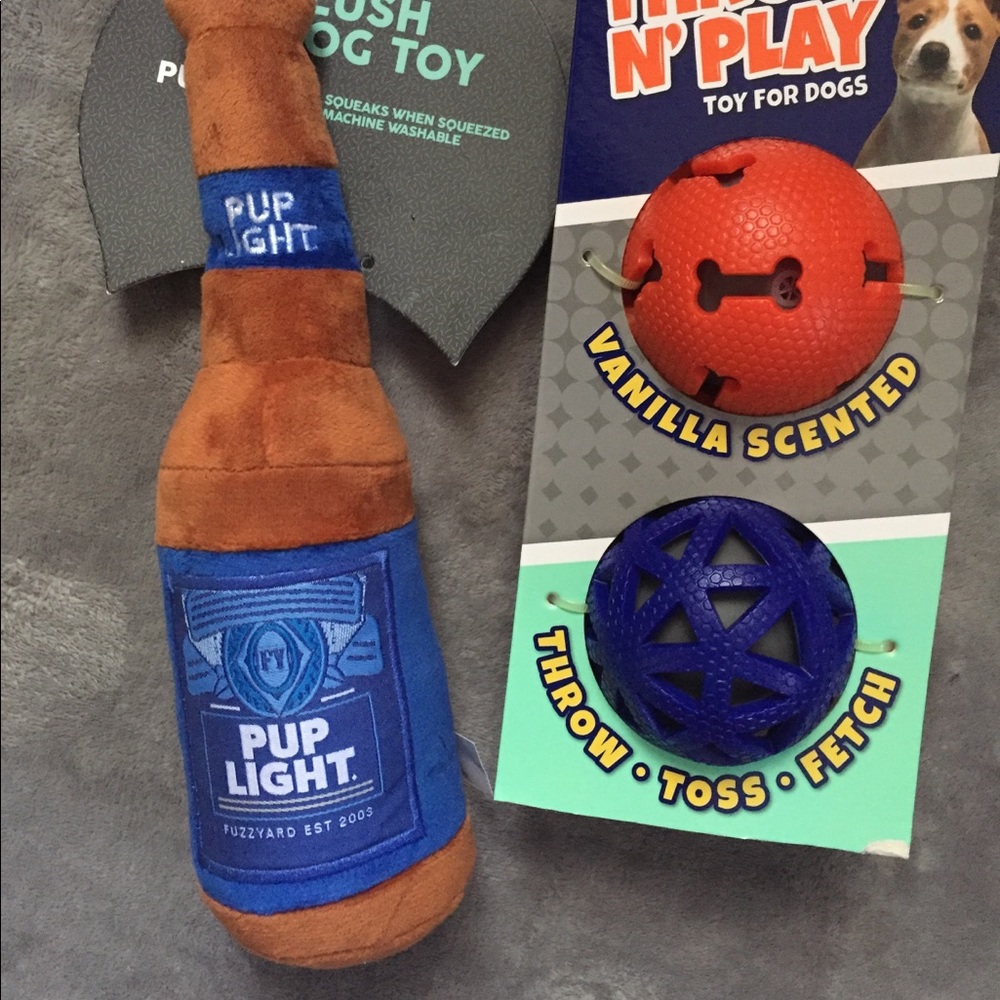 PupLight Plush Dog Toy & 2pc Ball Set